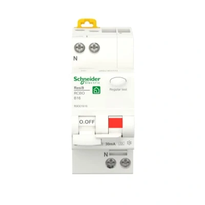 Afbeelding van Schneider Resi9 Alamat R9D01616 16A 1P+N 30mA B Kar. 6Ka