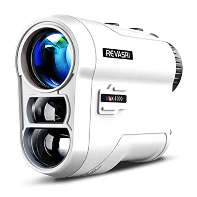 Afbeelding van REVASRI Golf afstandsmeter met helling en pin lock vibratie, externe schakelaar voor golftoernooi juridisch, afstandsmeters oplaadbare batterij 1000YDS laser