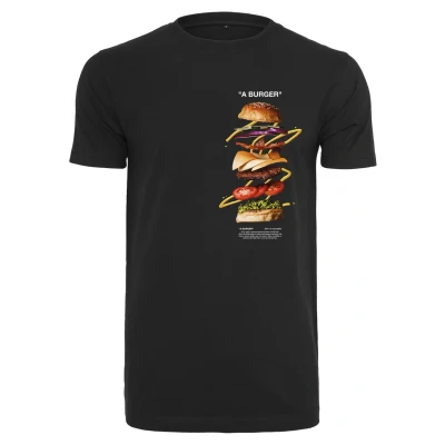 Afbeelding van Mister Tee A Burger Tshirt print, Heren, Maat: 3XL, Black