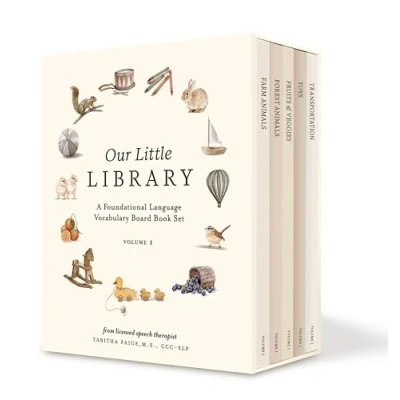 Afbeelding van Our Little Library: A Foundational Language Vocabulary Board Book Set for Babies: 5