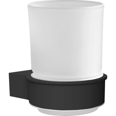 Afbeelding van LOFT GAME Bekerhouder Inclusief beker in glas Mat gelakt Zwart hangend