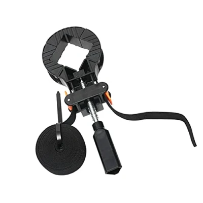 Afbeelding van Bandriemklem Hoekklem, Houtbewerking Frame Klem Strap, Strap Clamp Quick Release voor Riemklem, Gelden Lade hoek Houten frame(Zwart)