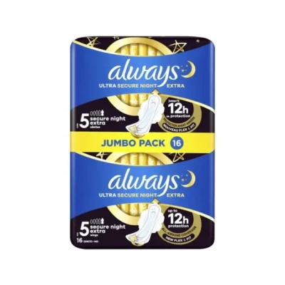 Afbeelding van Always Maandverband Ultra Secure Nacht Extra, 16 stuks