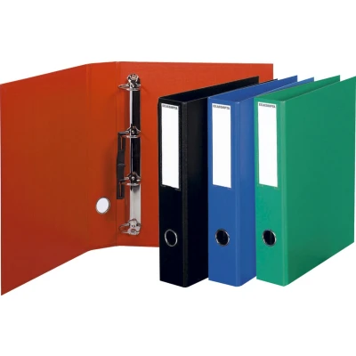 Afbeelding van Ringmap 10 st pvc 4 d ringen 50mm op 3de cover A4 Exacompta