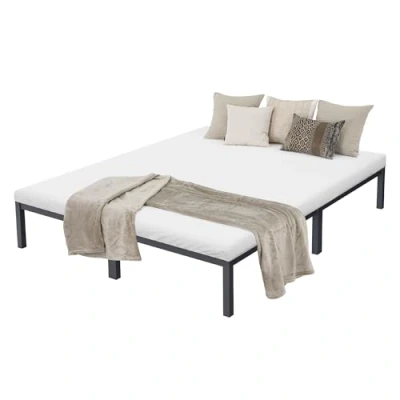 Afbeelding van Metalen bed met lattenbodem 160x200 cm antraciet ML design
