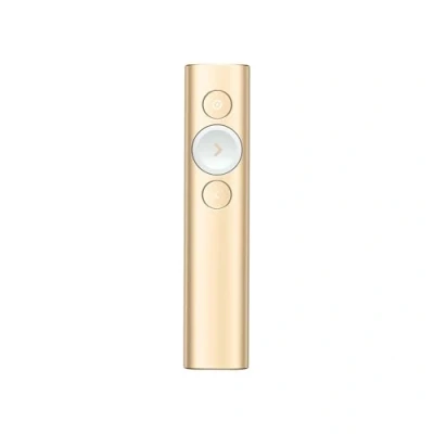 Afbeelding van Logitech Spotlight Wireless Presentation Remote, 2,4 GHz en Bluetooth, USB Receiver, Digitale Laser Pointer, 30 Meter werkingsbereik, Dual Connectivity, Timer, PC/Mac/Android/iOS Goud