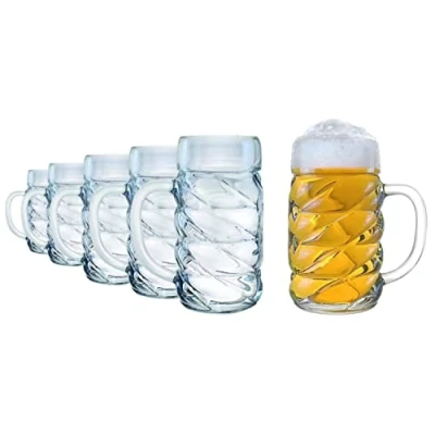 Afbeelding van Stölzle Lausitz bierpul uit de Kaiser collectie, inhoud: 500 ml, set van 6, vaatwasmachinebestendig, afmetingen: hoogte: 13,4 cm, buitendiameter: 9,5 5210052