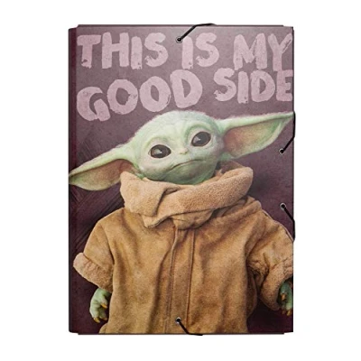 Afbeelding van Erik® A4 Elastiekmap Star Wars The Mandalorian Baby Yoda Opbergmap met hoekelastiek en binnenkleppen