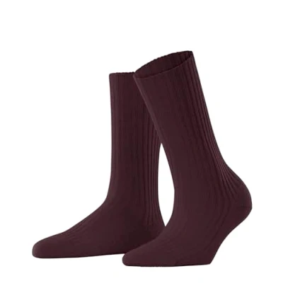 Afbeelding van FALKE Dames Sokken Cosy Wool Boot W So wol eenkleurig 1 paar, Rood Barolo 8596, 35 38