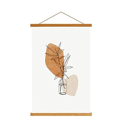 Afbeelding van Sanauto B0 Posterhanger, magnetische houten posterlatten, fotohouder, 140 x 100 cm, 70 50 cm (140 teak)