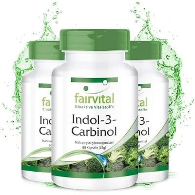 Afbeelding van Fairvital Indool 3 carbinol capsules (indol) HOOG GEDOSEERD I3C met broccoli poeder VEGAN 180 (60 x 3)