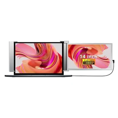 Afbeelding van Lipa S14 14 inch portable monitor Ook voor Windows en MacOS Extra Beeldscherm laptop Draagbaar scherm Computerscherm Plug &amp; Play HDR Freesync Usb c HDMI Laptop: 14&quot; 17&quot; Dual Speakers Met beschermhoes