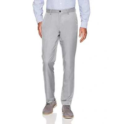Afbeelding van Amazon Essentials Heren Slim Fit Flat Front Jurk Broek, Lichtgrijs, 32W x 34L