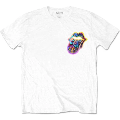 Afbeelding van The Rolling Stones Sixty Gradient Text Heren T shirt M Wit