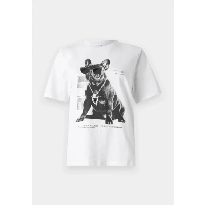 Afbeelding van ONLY Onldonna LIFE Tshirt print, Dames, Maat: XS, Bright white