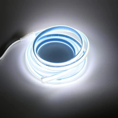 Afbeelding van 1M COB LED Strips 220V Koud Wit met Schakelaar, 15 Watt 280led/m Super Lumineus IP67 Waterdichte Strip Licht (Koud wit, 1)