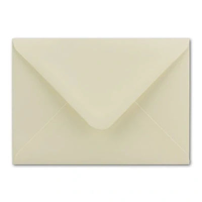 Afbeelding van 50 x enveloppen DIN C6 11,4 16,2 cm met natte lijm kleur: crème gewicht: 100 gram per m² merk: NEUSER PAPIER