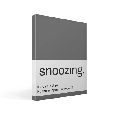 Afbeelding van Snoozing Katoen satijn Kussenslopen 2 stuks 60x70 cm Antraciet