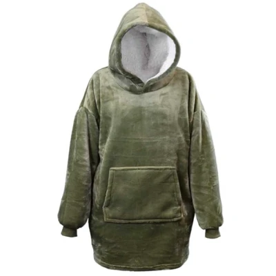 Afbeelding van Oversized fleece hoodie diepgroen Unique Living