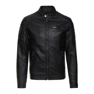 Afbeelding van JACK &amp; JONES CORE imitatieleren jas JCOROCKY zwart