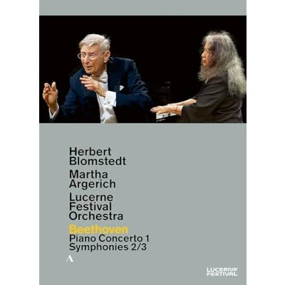 Afbeelding van Martha Argerich, Lucerne Festival Orchestra, Herbert Blomstedt Beethoven: Piano Concerto No.1 Symphony No.2 &amp; No.3 (DVD)