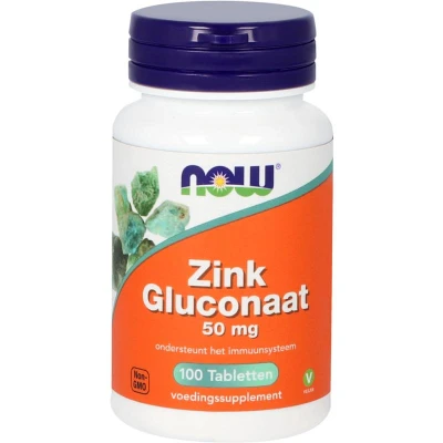 Afbeelding van Now Zink Gluconaat 50mg, 100 tabletten