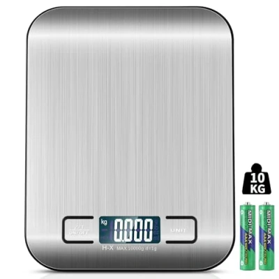 Afbeelding van Küchenwaage Digital, 10KG mit LCD Display und Tara Funktion, zum Backen Kochen, Messen von Zutaten, Schmuck so weiter, 1g