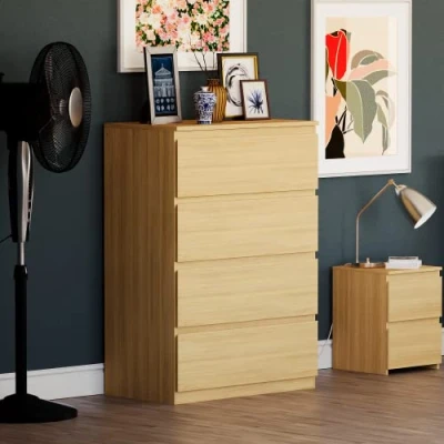 Afbeelding van Vida Designs Commode Denver grenen 4 Drawer