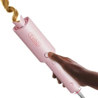 Afbeelding van TYMO Automatische roterende krultang CURLPRO Beach Waves Curling Wand, draagbare krultang, 500 miljoen ionische, dubbele spanning en lichtgewicht voor reizen, keramische coating, 1 inch, roze