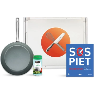 Afbeelding van Piet Box Braadpan antikleef Ø 28 cm Grijs PFAS vrij