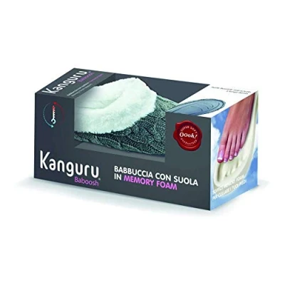 Afbeelding van KANGURU Baboosh Memory Foam Slippers, Polyester, Grijs, Single