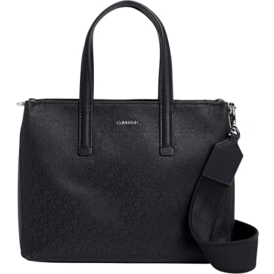 Afbeelding van Calvin Klein Dames Tote Bag Tas Must Mono Klein, Zwart (Ck Black), Eenheidsmaat