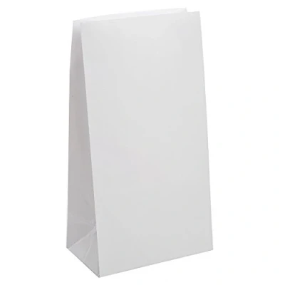 Afbeelding van Feestzak wit papier 12 stuks