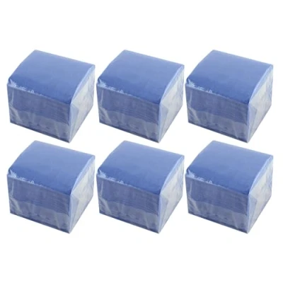Afbeelding van Hostelnovo 600 stuks blauwe tafelservetten wegwerppapier micropunt 10 x cm (gevouwen) en 20 (opengeklapt) ideaal voor catering evenementen, bars feesten