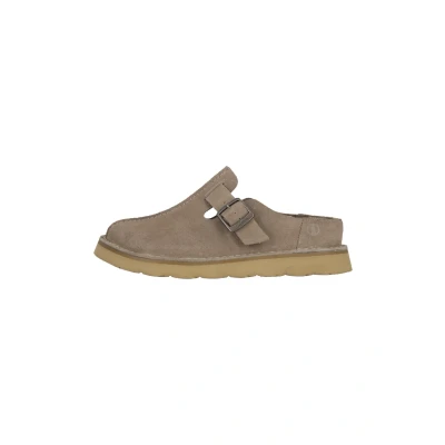 Afbeelding van Clarks Solsbury Mule Slide sandaal voor heren, Grijs suède, 9.5 UK, suede, 44 EU