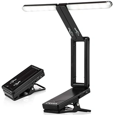 Afbeelding van CAHAYA LED Muziek Stand Licht met Klem, 10 Heldere LEDs, voor Clip, Oplaadbare Leeslamp CY0240
