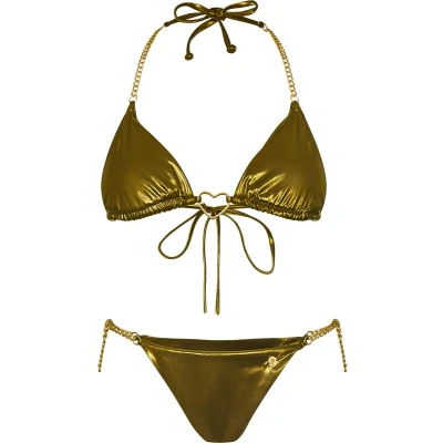 Afbeelding van Bikini metallic Vintage gold S
