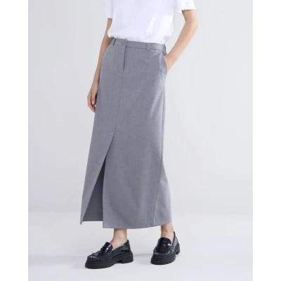 Afbeelding van Summum Lange pencil rok Cloud Mist Maat: 40