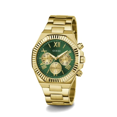 Afbeelding van Guess Equity Chronograaf, Heren, Maat: One Size, Gold tone