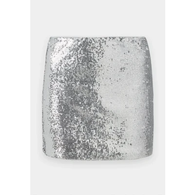 Afbeelding van ONLY Onlsimone Minirok silvercoloured, Dames, Maat: XXL, Silver coloured