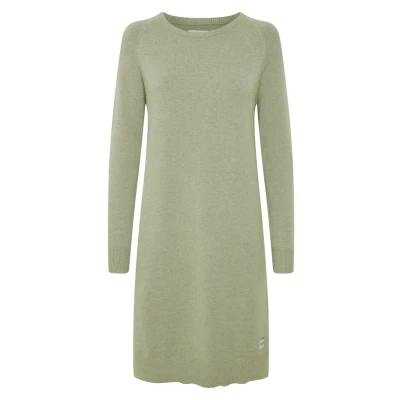 Afbeelding van Oxmo Oxmareen Gebreide jurk, Dames, Maat: Large, Vetiver melange