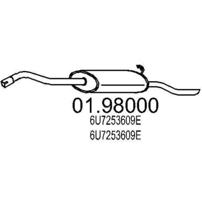 Afbeelding van MTS 01.98000 Einddemper 1340mm