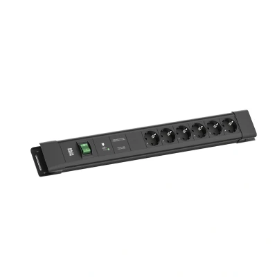 Afbeelding van BACHMANN CONNECTUS 6xCEE7/3, 1xGVS Plus 1xSchalter 2,0m CEE7/7 Schwarz