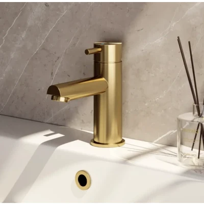 Afbeelding van Brauer Gold Edition Wastafelmengkraan opbouw laag model b PVD geborsteld goud