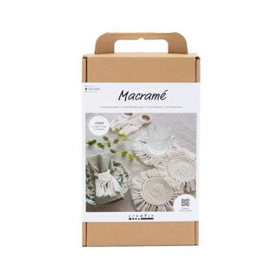 Afbeelding van Creativ Company Hobbyset Macrame Tafeldecoratie Off white