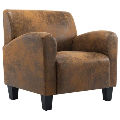 Afbeelding van Fauteuil kunstsuède bruin