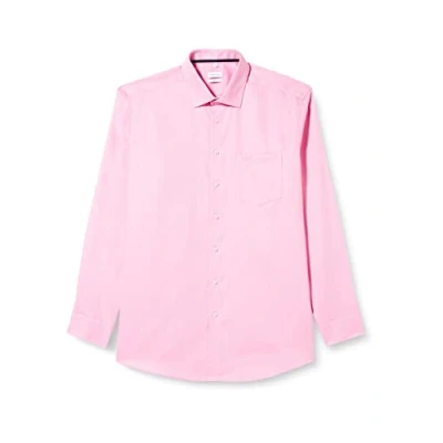 Afbeelding van Seidensticker Regular Overhemd Strijkvrij normale fit roze effen