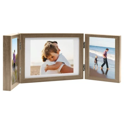 Afbeelding van Fotolijst drieluik 28x18 cm+2x(13x18 cm) lichtbruin