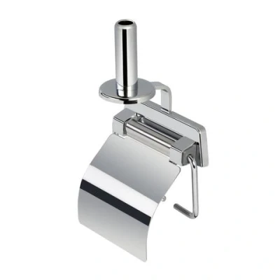 Afbeelding van WC rolhouder Geesa Standard Chroom Klep + Reserverolhouder