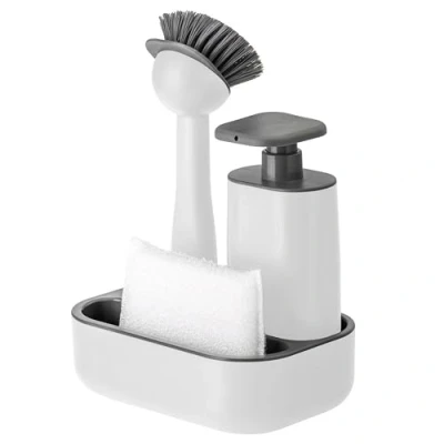 Afbeelding van Vigar Set gootsteen met zeepdispenser, ABS, wit, 19 x 13 26,5 cm 8257